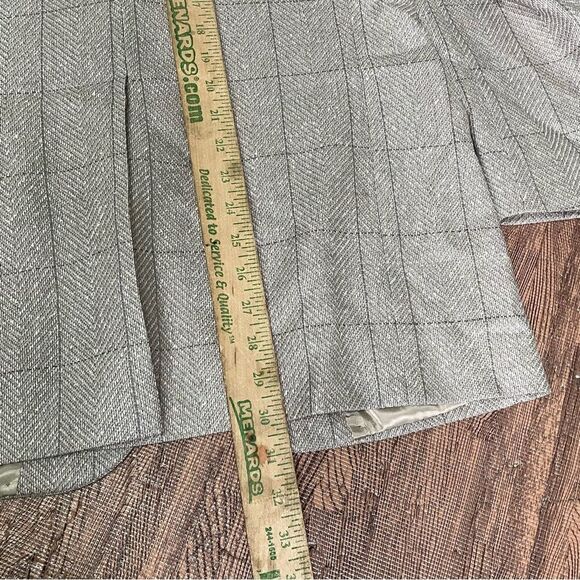 Burberry Tan Windowpane Check Wool Blazer Sports Coat 2 Button Mens 38R - Picture 8 of 9